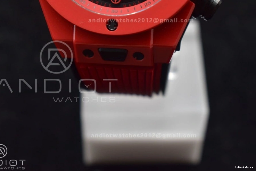 ComfortFit Skeleton 1:1 388 A Red Unico Dial Ceramic Big on Bang Best Rubber BBF Magic Edition Strap Red 0411